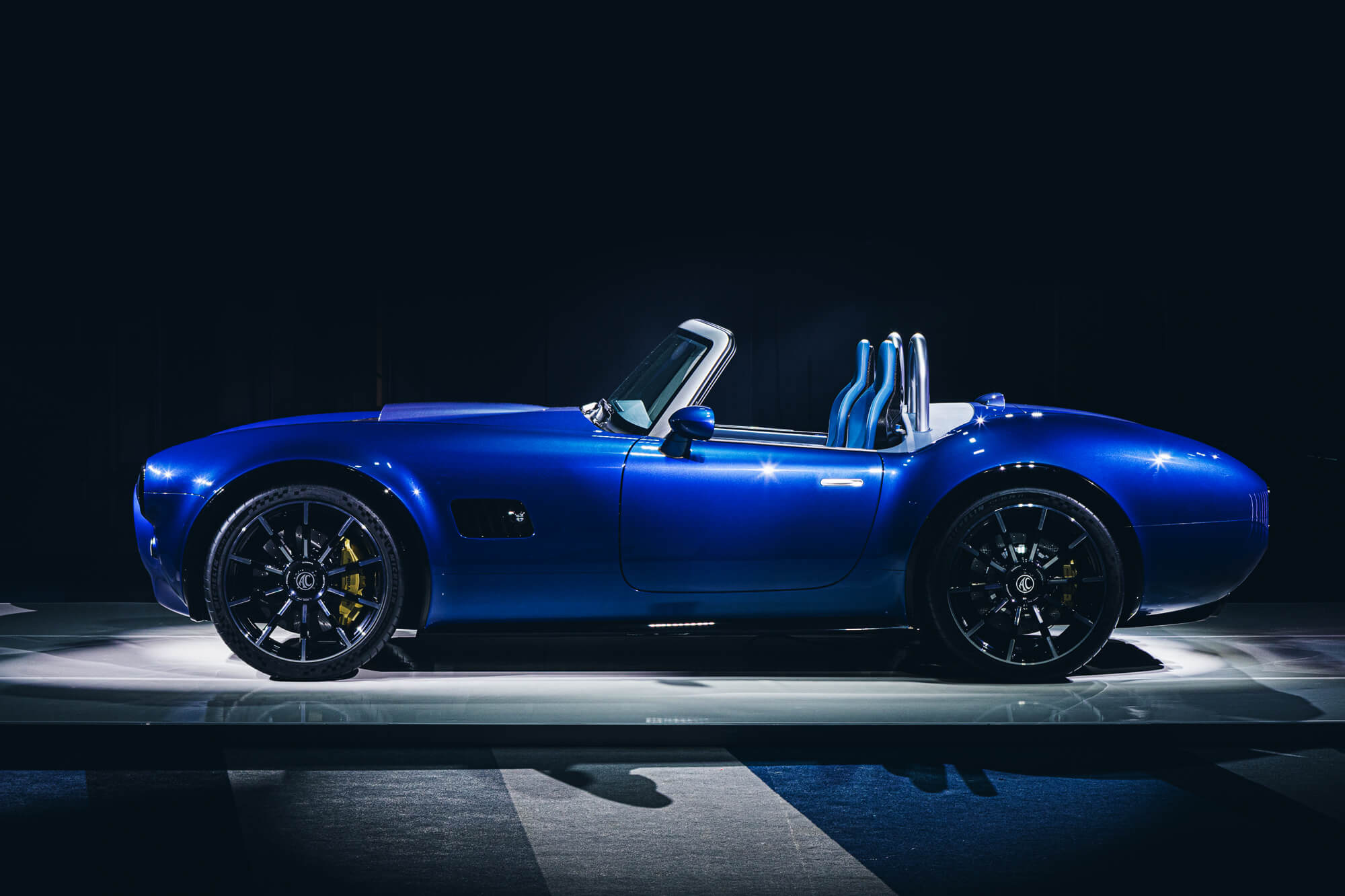 AC Cobra GT Roadster on stage London unveil